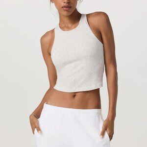 Vuori | Pose Plyo Tank | White Heather | Size S